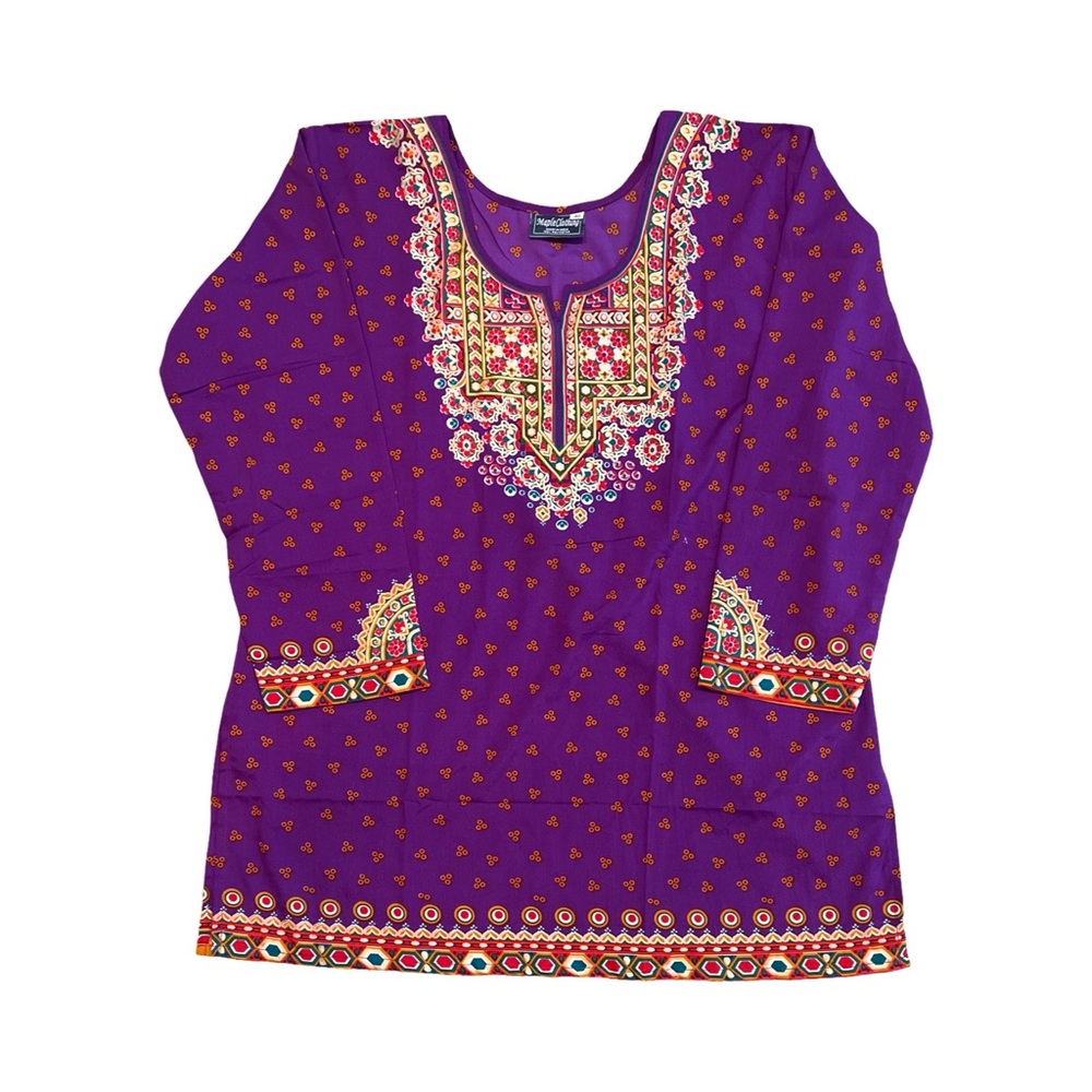 Women's Ethnic Tunic / Kurta / Top Vibrant Purple Size 40/ Medium